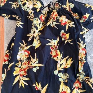 Free people black floral top